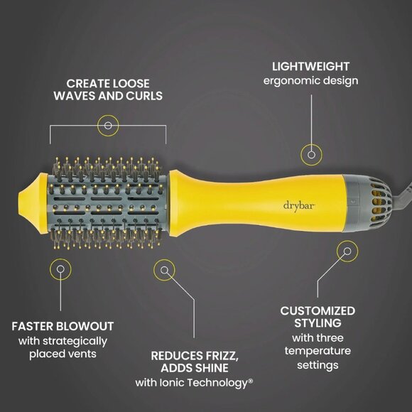 NEW DRYBAR The Single Shot Round Blow-Dryer Brush Retail $155 UPC 819204010742 - Picture 4 of 5